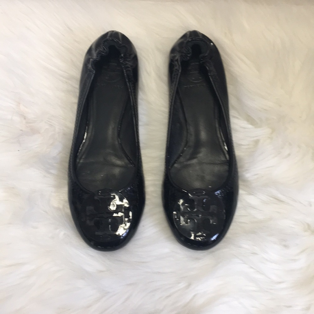 Black Patent Reva Flats
